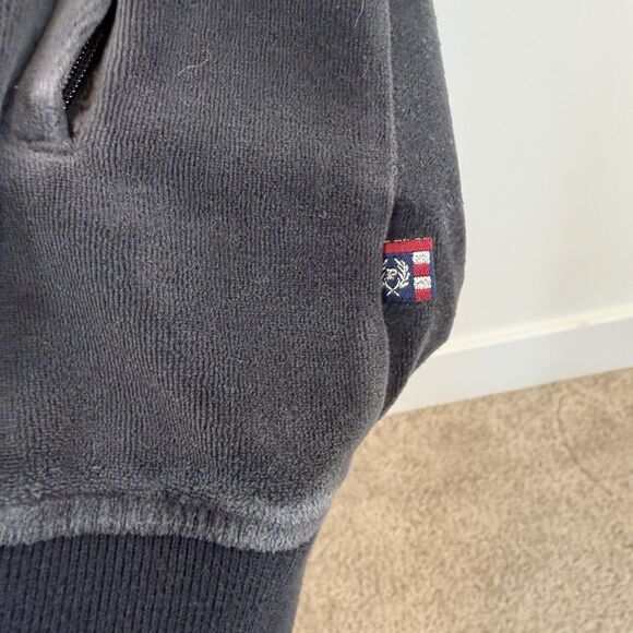 VTG Phat Farm Tracksuit Jacket Mens 1XL Gray Velour Crest Y2K 90s Rap Streetwear - Picture 5 of 15